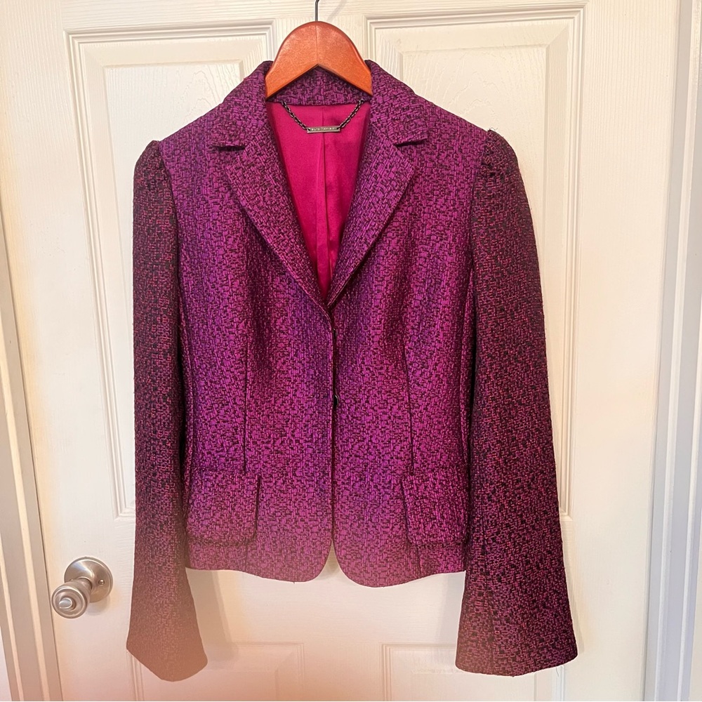 Gorgeous purple tweed suit jacket